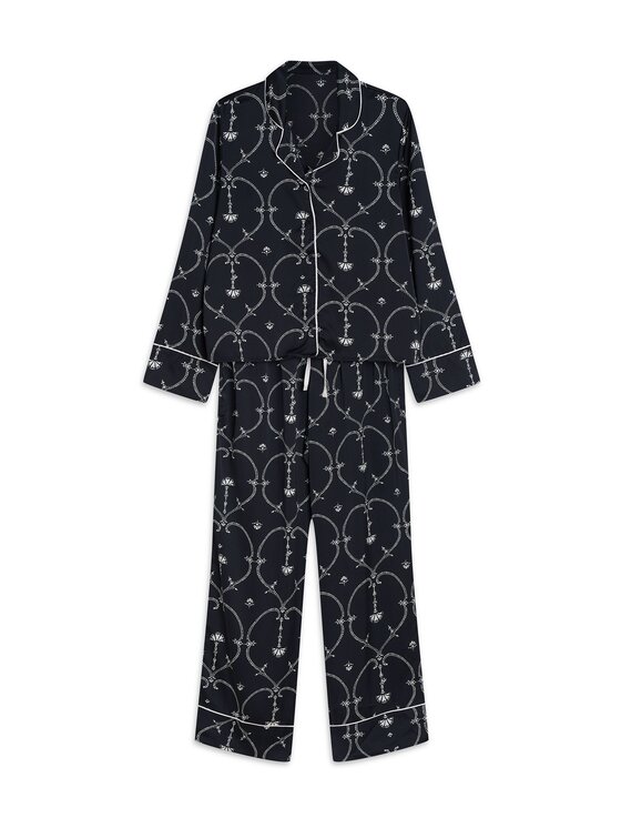 Esotiq Esotiq Pyžamo 44088 Černá Regular Fit