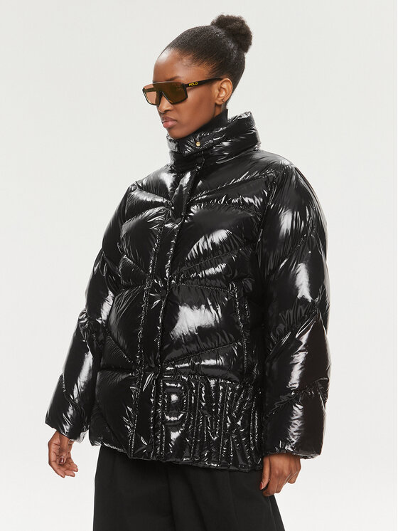 PINKO PINKO Žieminė striukė Cluster 101695 A11L Juoda Regular Fit