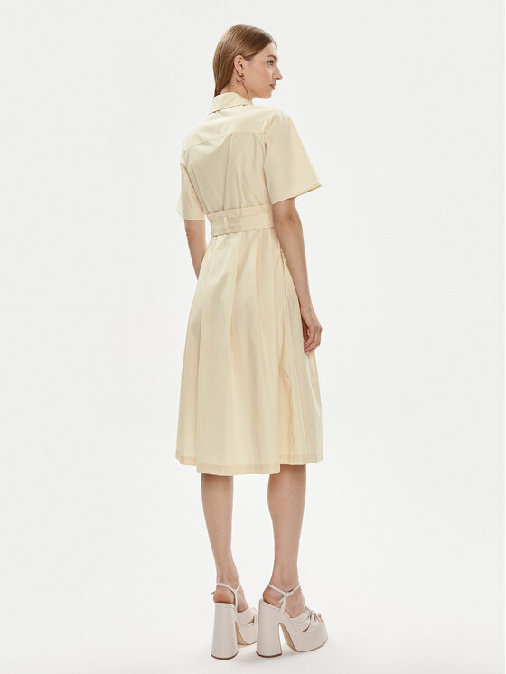 MAX&Co. MAX&Co. Sukienka koszulowa Zeppa 2416221174200 Écru Regular Fit