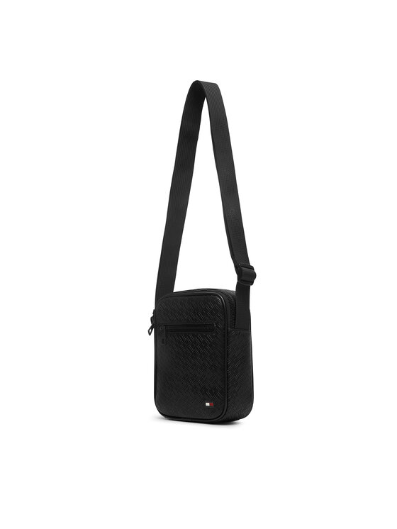 Tommy Hilfiger Tommy Hilfiger Maža rankinė Th Embossed Flag Mini Reporter AM0AM14193 Juoda