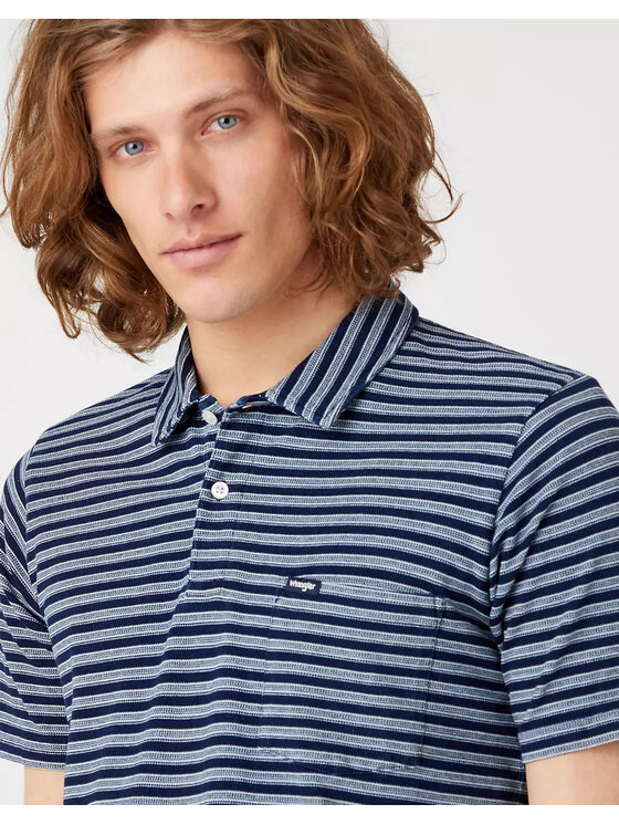 Wrangler Wrangler T-shirt POLO SHIRT Blu Regular Fit