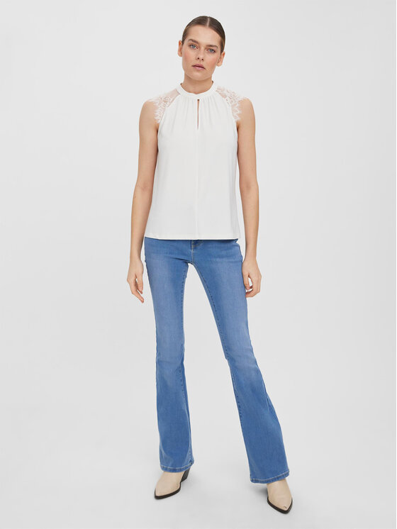 Vero Moda Vero Moda Μπλουζάκι Milla 10226072 Λευκό Regular Fit