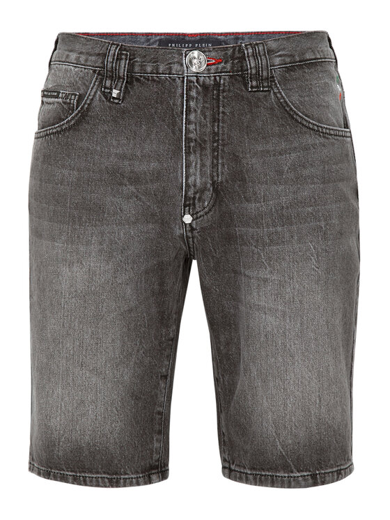 PHILIPP PLEIN PHILIPP PLEIN Pantaloncini di jeans 13329 Grigio Regular Fit