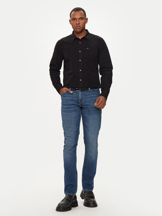 Guess Jeans Guess Jeans Krekls M4YH35 WGCF1 Melns Slim Fit
