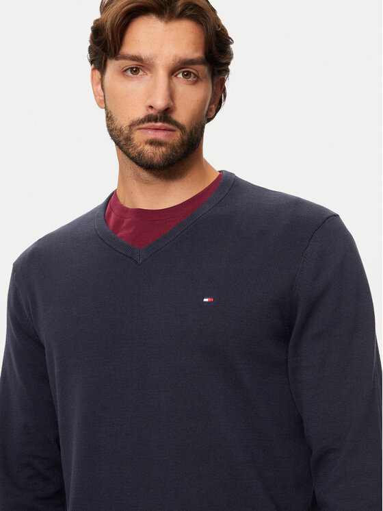 Tommy Hilfiger Tommy Hilfiger Svetr Essential MW0MW14745 Tmavomodrá Regular Fit