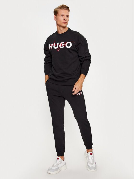 Hugo Teplákové kalhoty Drokko 50494571 Černá Relaxed Fit | Modivo.cz