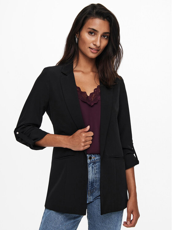 ONLY ONLY Švarkas Kayle 15218743 Juoda Regular Fit
