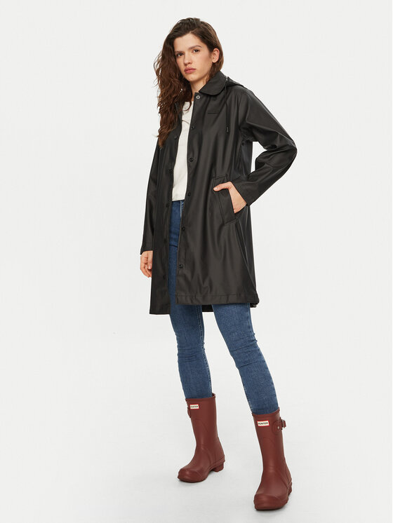 Hunter Hunter Geacă de ploaie Benja HARW0020242 Negru Regular Fit