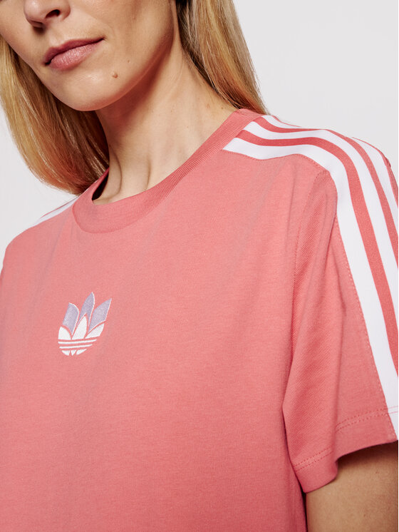 adidas Tricou adicolor 3D Trefoil GN6702 Roz Loose Fit