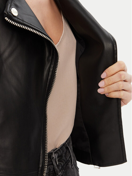 Rinascimento Rinascimento Куртка зі штучної шкіри CFC0119619003 Чорний Regular Fit