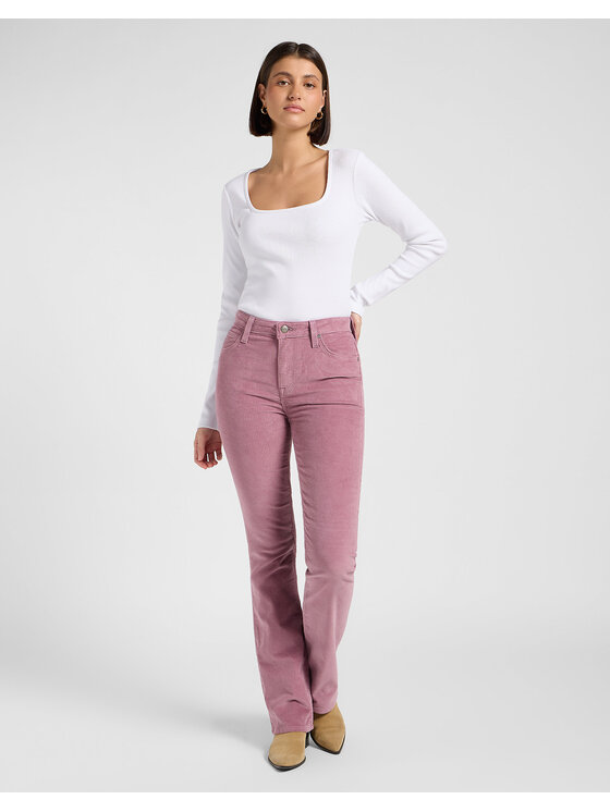 Lee Lee T-shirt LS SQUARE NECK Bianco Slim Fit