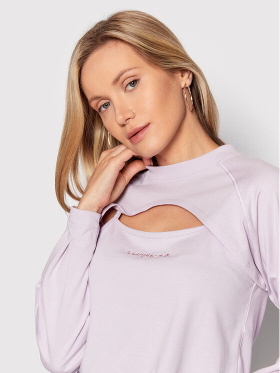 Converse Converse Bluza Twisted 10022960-A03 Roza Relaxed Fit