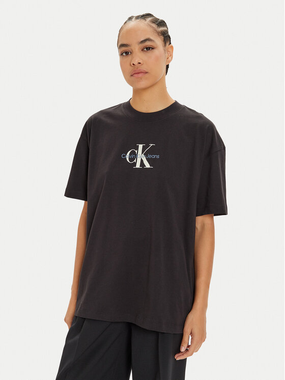 Calvin Klein Jeans Calvin Klein Jeans T-Shirt Monologo J20J224242 Schwarz Relaxed Fit