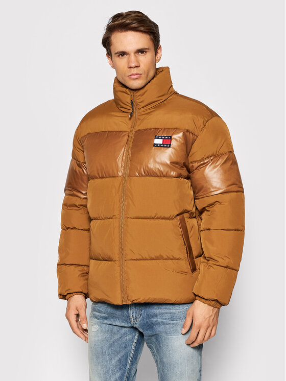 Tommy Jeans Giubbotto piumino Tonal Colorblock DM0DM11207 Marrone Regular  Fit • Modivo.it