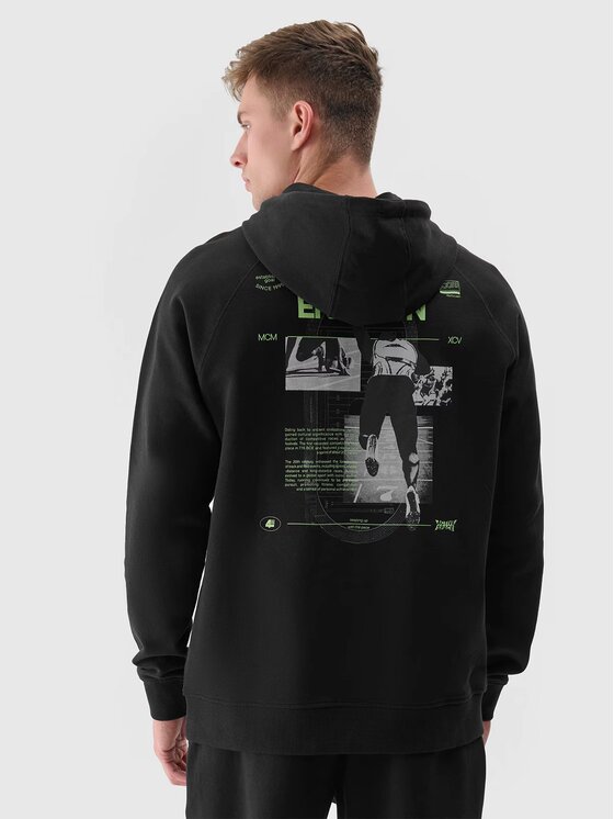 4F 4F Felpa 4FRAW24TSWSM1821-20S Nero Regular Fit