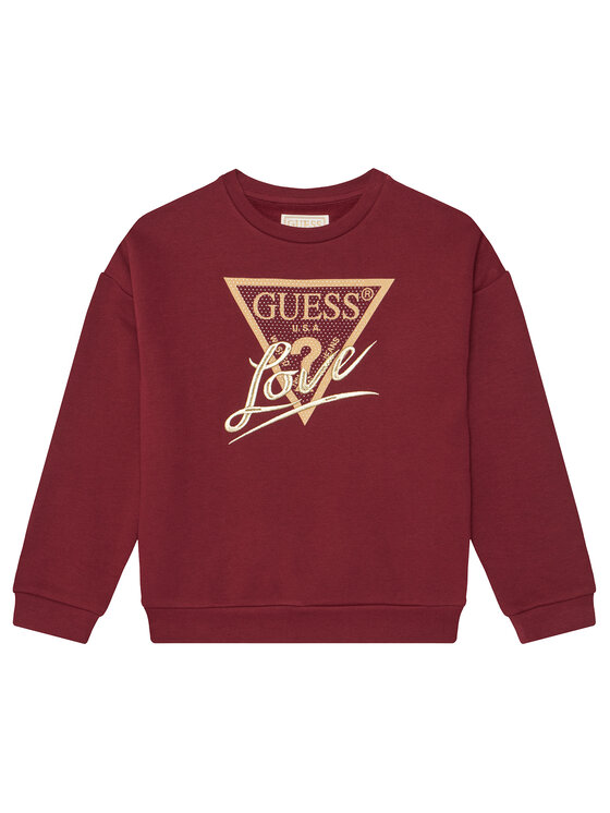Guess Guess Bluză J5BQ04 KAV34 Roșu Relaxed Fit