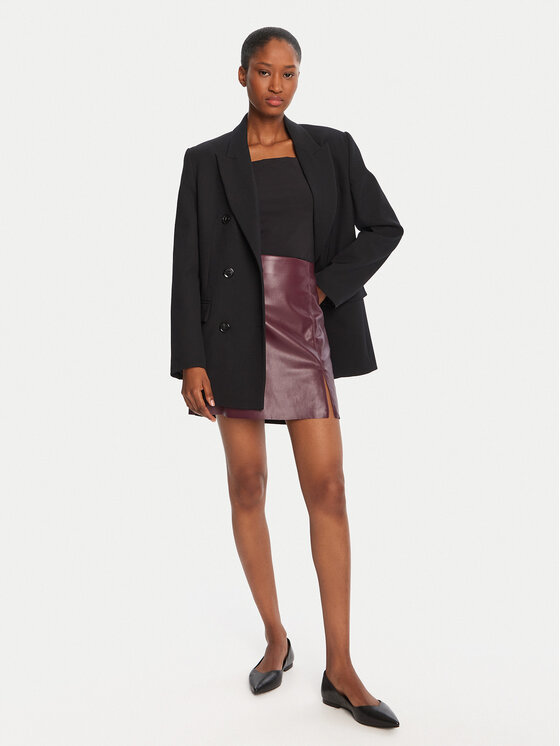Vero Moda Vero Moda Fustă din imitație de piele Nelly 10322469 Violet Regular Fit