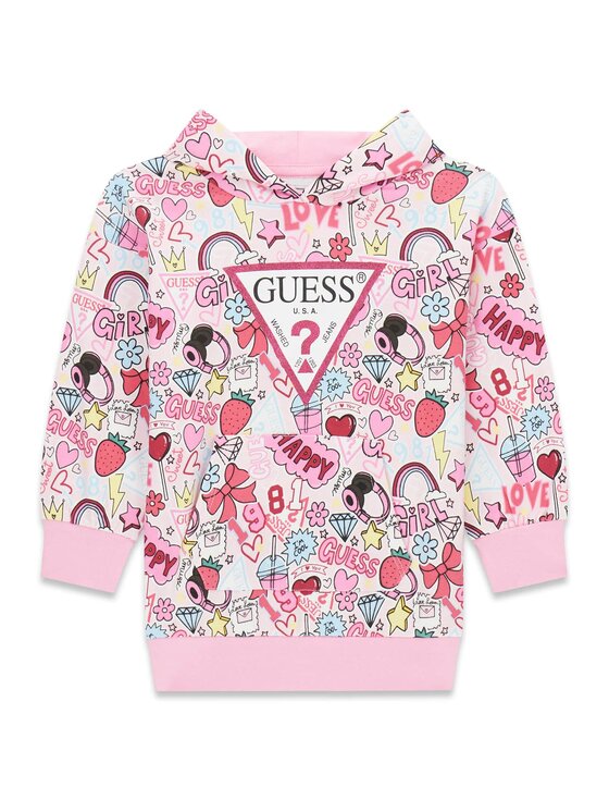 Guess Kids Guess Kids Sukienka codzienna 183735 Kolorowy Classic Fit