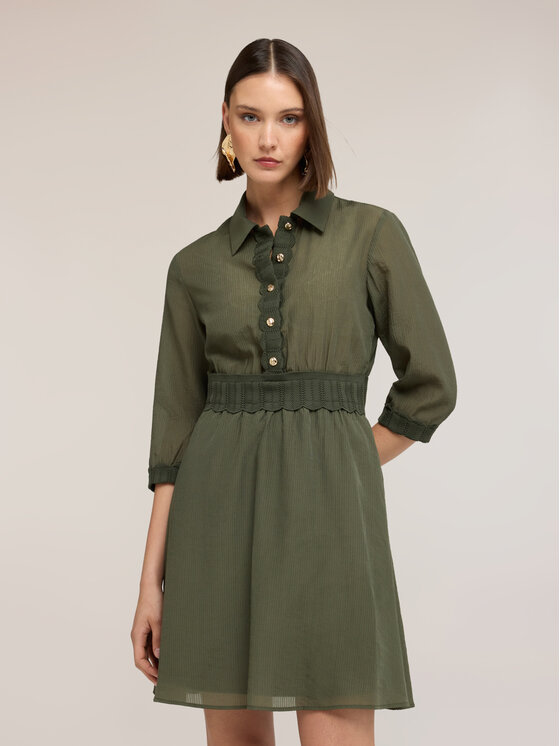 Motivi Motivi Vestito da giorno 7600Q003530N035 Verde A-Line Fit