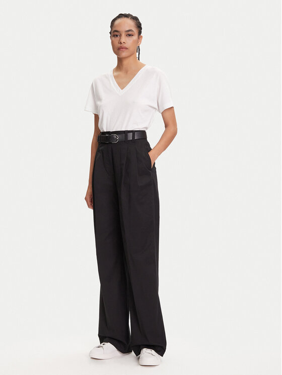 Marc O'Polo Marc O'Polo Текстилни панталони 506 0341 10105 Черен Loose Fit