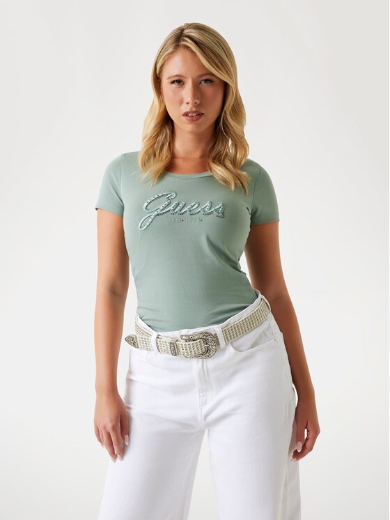 Guess Guess T-Shirt 175695 Szary Classic Fit