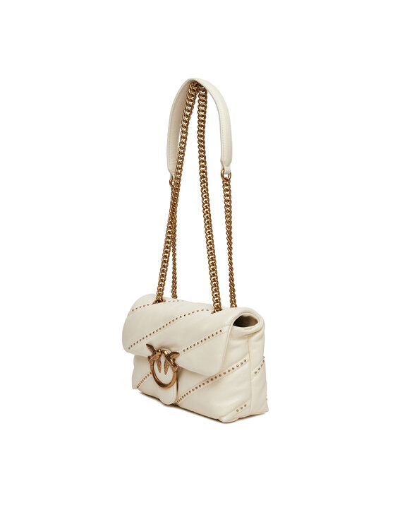 PINKO PINKO Ročna torba Love Puff Mini Cl PE 25 PLTT 100039 A26T Écru