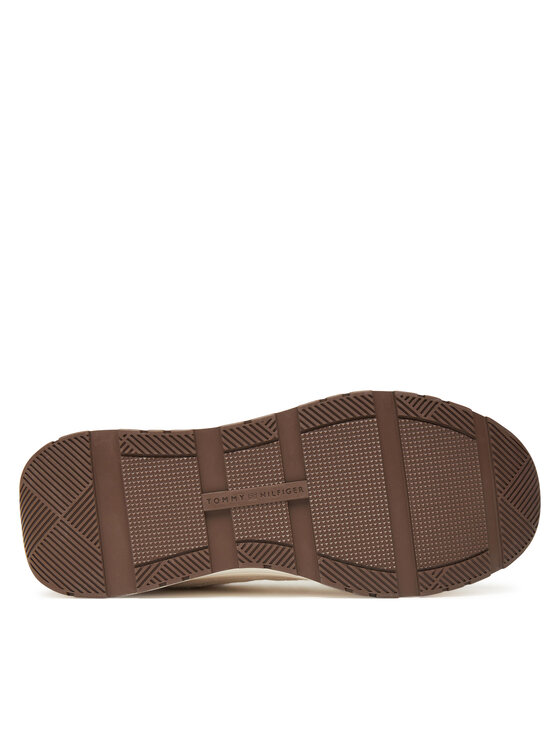 Tommy Hilfiger Tommy Hilfiger Sneakersy Casual Fashion Runner Mix FW0FW08693 Écru