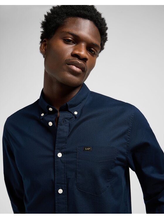 Lee Lee Koszula BUTTON DOWN Niebieski Regular Fit