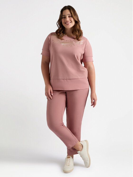 Fiorella Rubino Fiorella Rubino T-shirt G159L008468N006 Rosa Boxy Fit