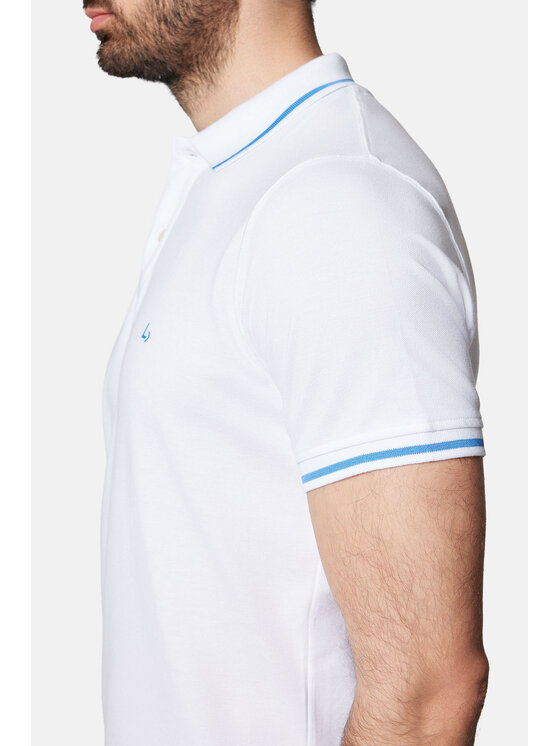 Lancerto Lancerto Polo Morty PO073124000018 Biały Regular Fit