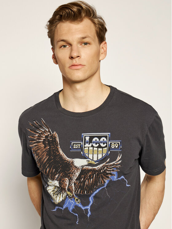 Lee Lee T-shirt Biker Tee L60CFEON 112113283 Nero Relaxed Fit