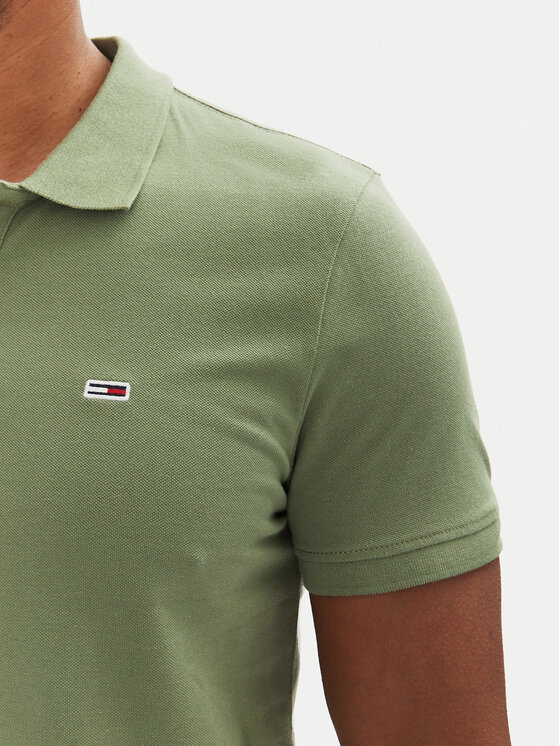 Tommy Jeans Tommy Jeans Polo DM0DM20676 Zelena Slim Fit