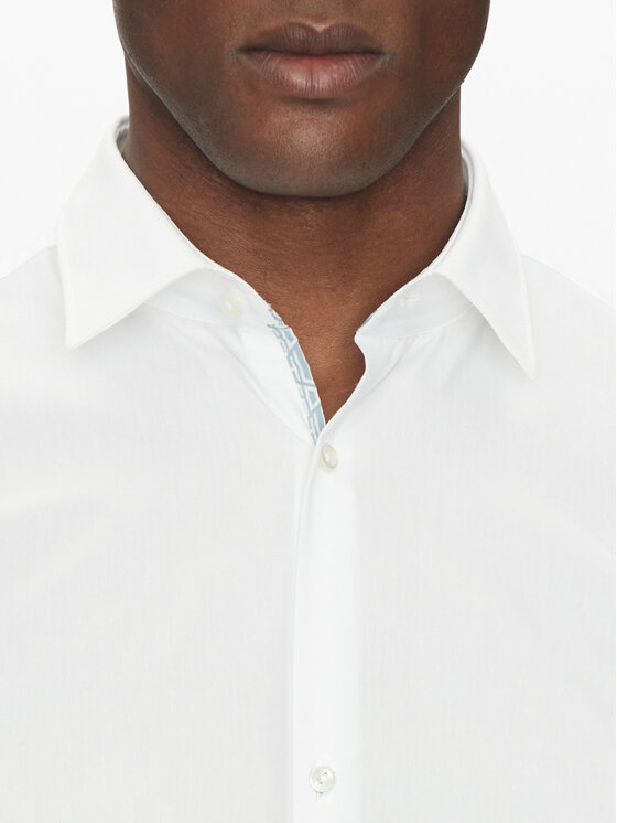 HUGO HUGO Marškiniai Koey 50539766 Balta Slim Fit
