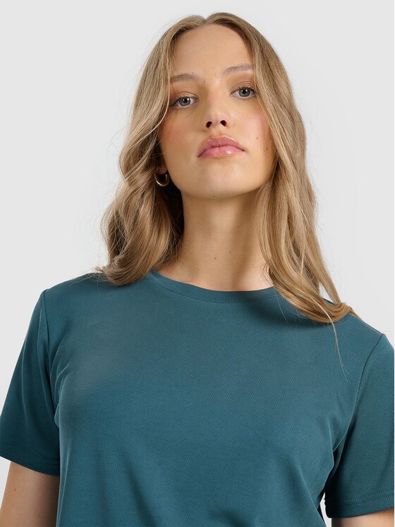 4F 4F T-shirt 4FRAW25TTSHF3282-46S Verde Regular Fit