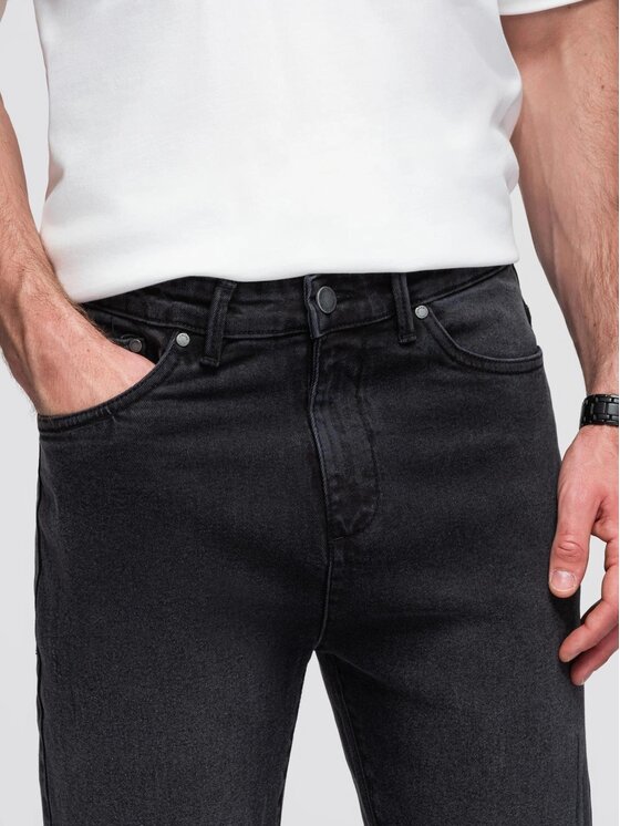 Ombre Ombre Jeansy OM-PADJ-0265 Czarny Jogger Fit