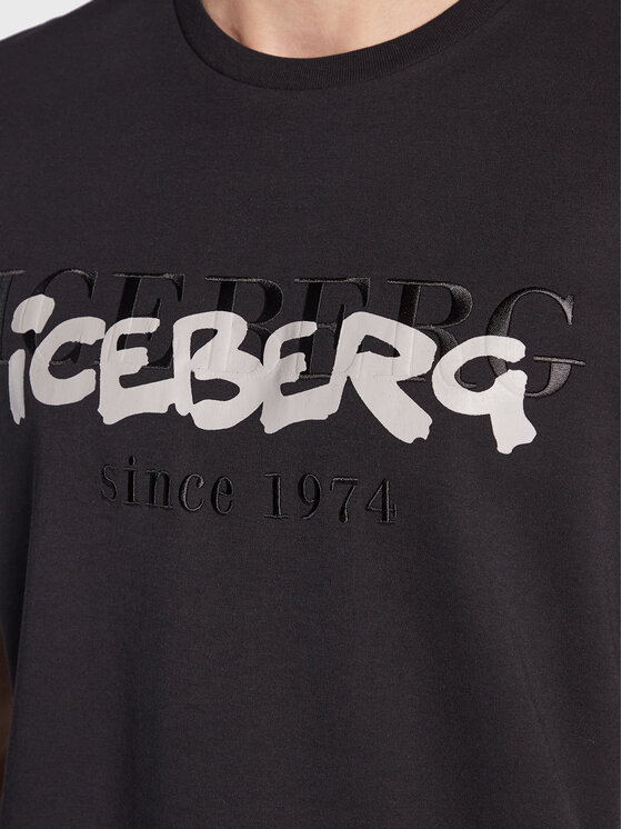 Iceberg Iceberg Póló 23EI1P0F0276307 Fekete Regular Fit