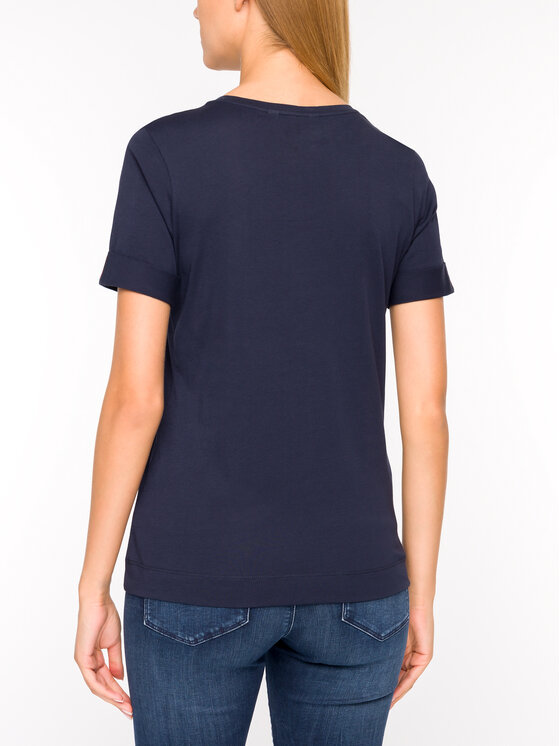 Tommy Hilfiger Tommy Hilfiger T-Shirt Kristal WW0WW25912 Σκούρο μπλε Regular Fit