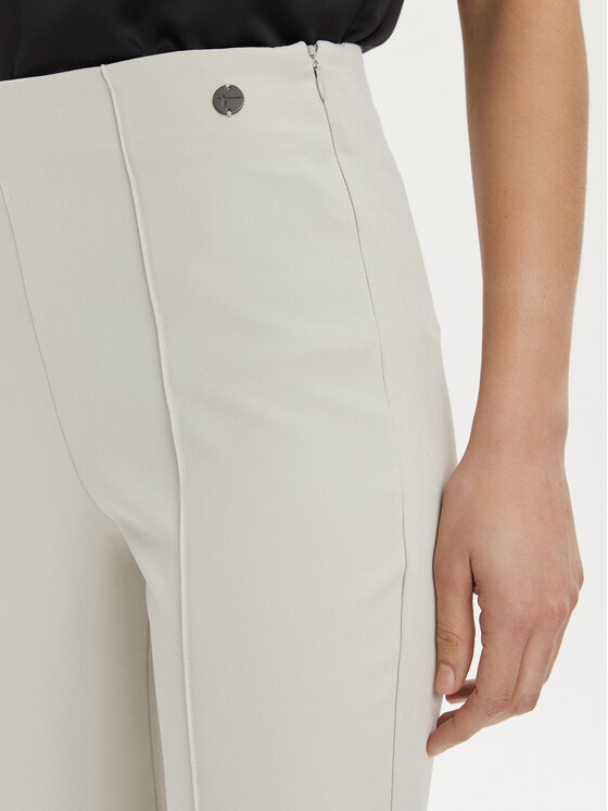 Tamaris Apparel Tamaris Apparel Kalhoty z materiálu Arad TAW0880 Écru Slim Fit