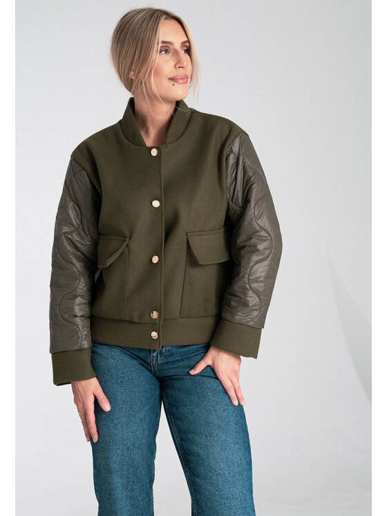 FIGL FIGL Bundy bomber M1097 Zelená Regular Fit