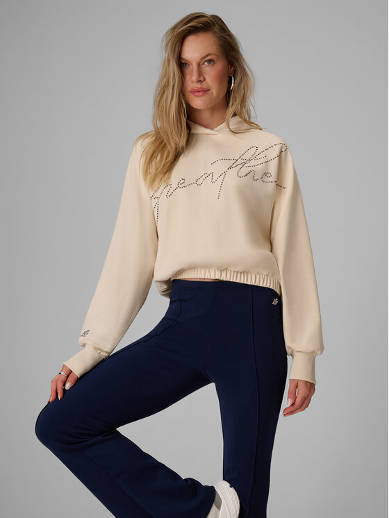 4F 4F Bluza COSY Kremowy Regular Fit