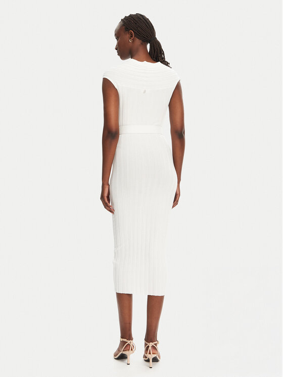 Liu Jo Liu Jo Rochie tricotată WA5365 MS55N Alb Slim Fit