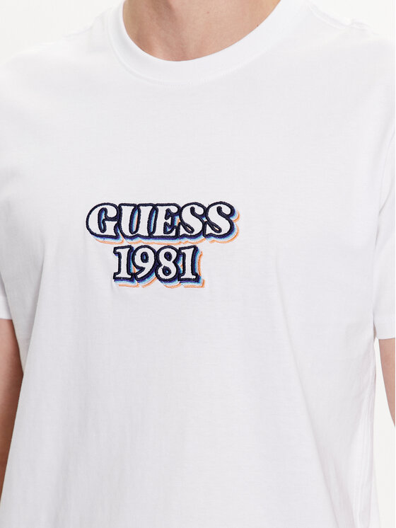 Guess Guess T-särk Logo M3GI30 K8FQ4 Valge Slim Fit