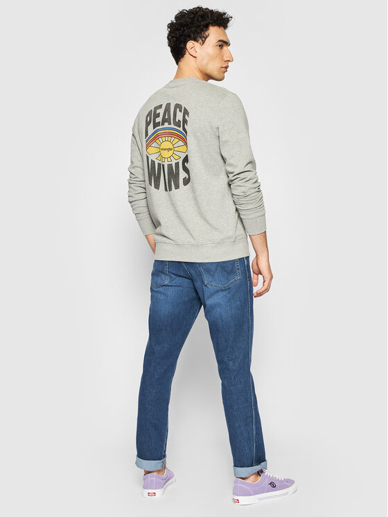 Wrangler Wrangler Felpa Positive Vibes W6F6H1X37 112141479 Grigio Regular Fit