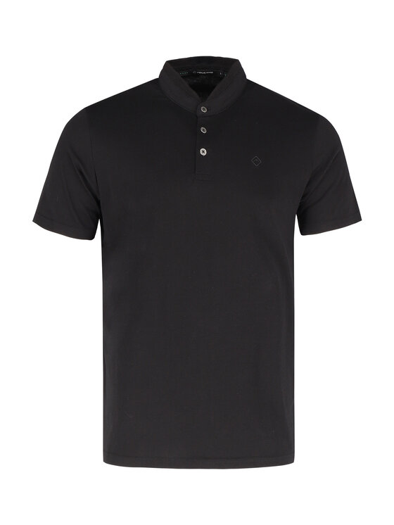 Volcano Volcano Polo O-ANTER Czarny Regular Fit