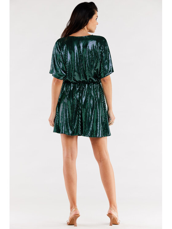 Awama Awama Abito da sera A561 Verde Basic Fit