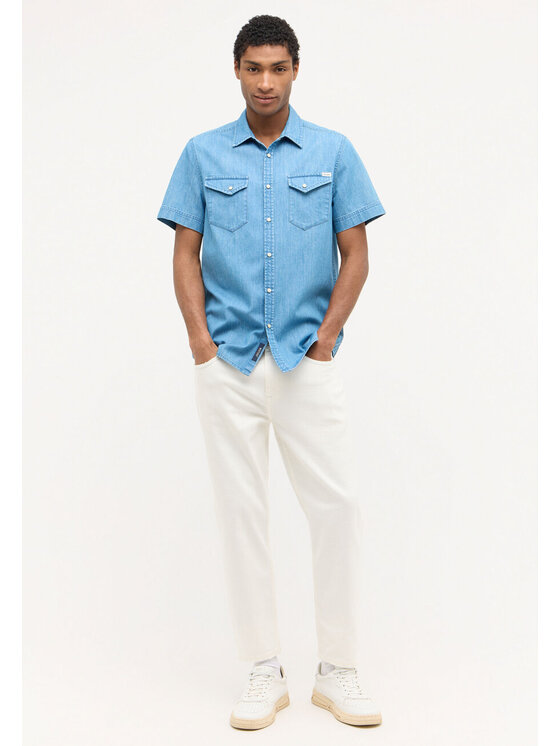 Mustang Mustang Camicia Eloy Blu Regular Fit