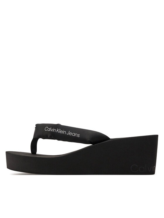 Calvin Klein Jeans Calvin Klein Jeans Japanke Beach Wedge Sandal Padded Ny YW0YW01397 Crna