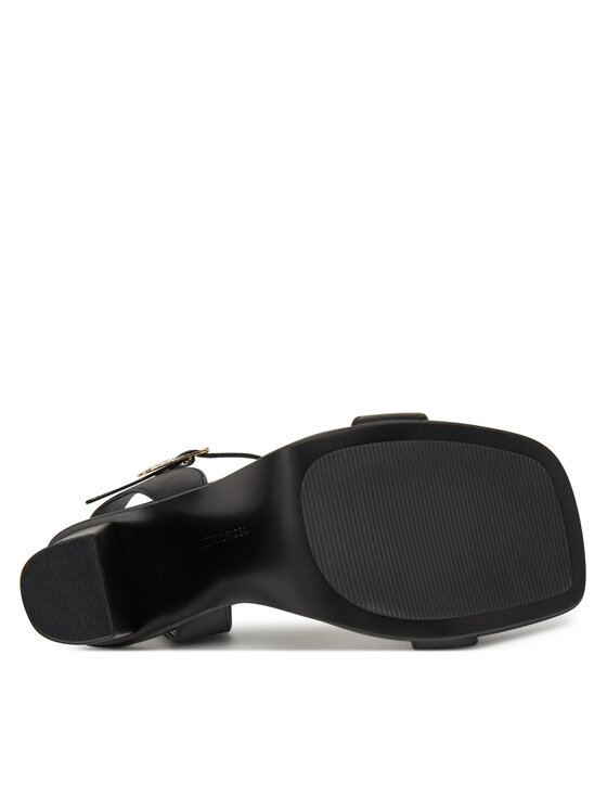 Tommy Hilfiger Tommy Hilfiger Sandále High Heel Leather Sandal FW0FW08534 Čierna