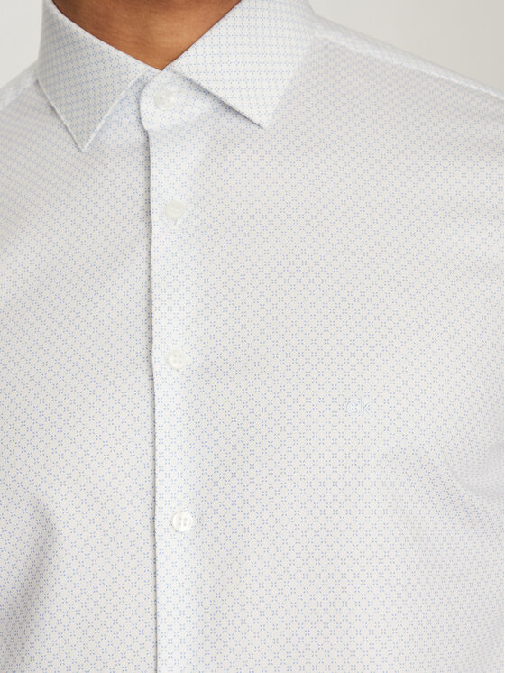 Calvin Klein Calvin Klein Πουκάμισο K10K114307 Λευκό Slim Fit