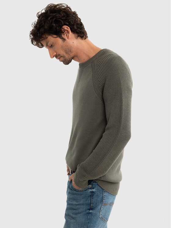 BIG STAR BIG STAR Sweter NAJN_905_160 Szary Classic Fit